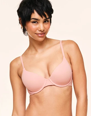 Janelle Medium Pink 2 Lightly Lined bra bundle Model 2