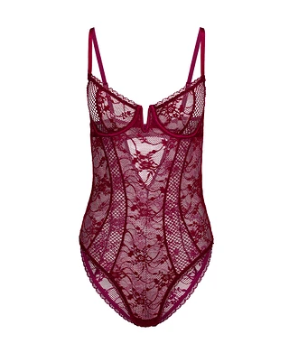 Esther Dark Red Unlined lingerie bundle Still 2