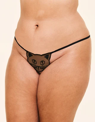Catira Crotchless Black Plus panty bundle Model 2
