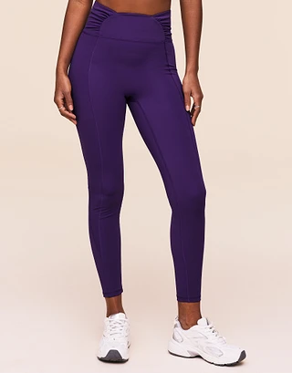Nebula Ruched Legging Dark Purple activewear bundle Model 1