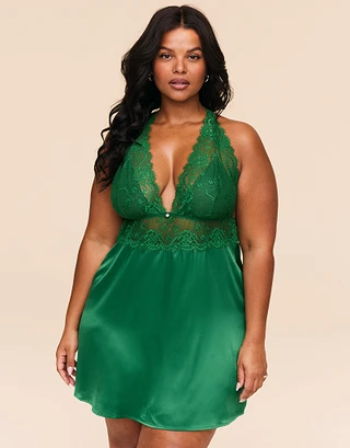 Galilea Dark Green Plus lingerie bundle Model 2