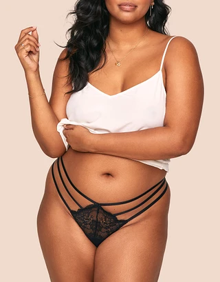 Kimberly Thong Black Plus panty bundle Model 2