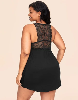Richelle Black Plus sleepwear bundle Model 1