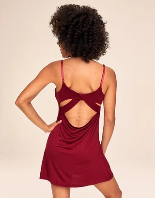 Suzie Dark Red sleepwear bundle Model 1