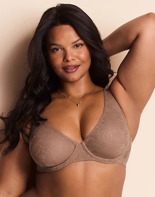 Winona Medium Beige Plus Unlined bra bundle Model 2