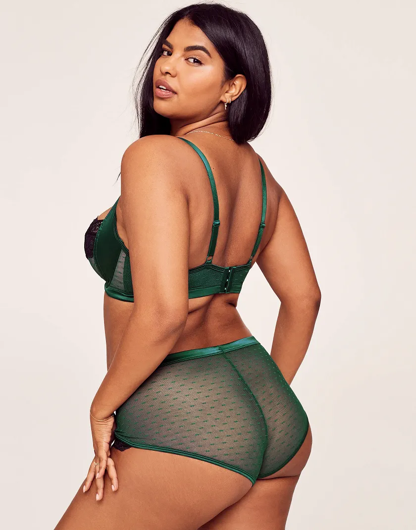 Lark Dark Green 4 Unlined bra bundle Model 3