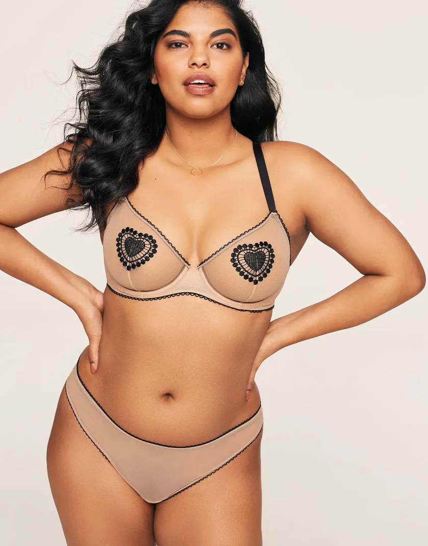 Alyshia Medium Beige 4 Unlined bra bundle Model 2