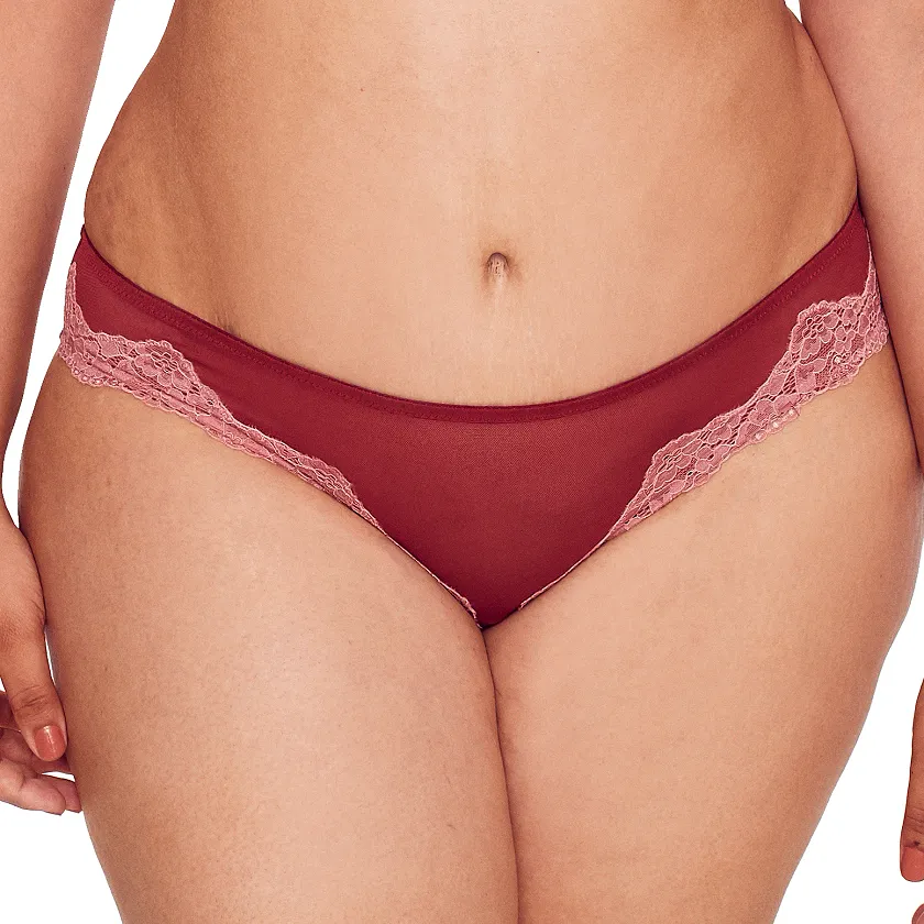 Enora Bikini Dark Red panty bundle Model 1