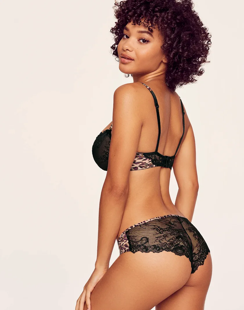 Caen Animal Brown 2 Unlined bra bundle Model 6