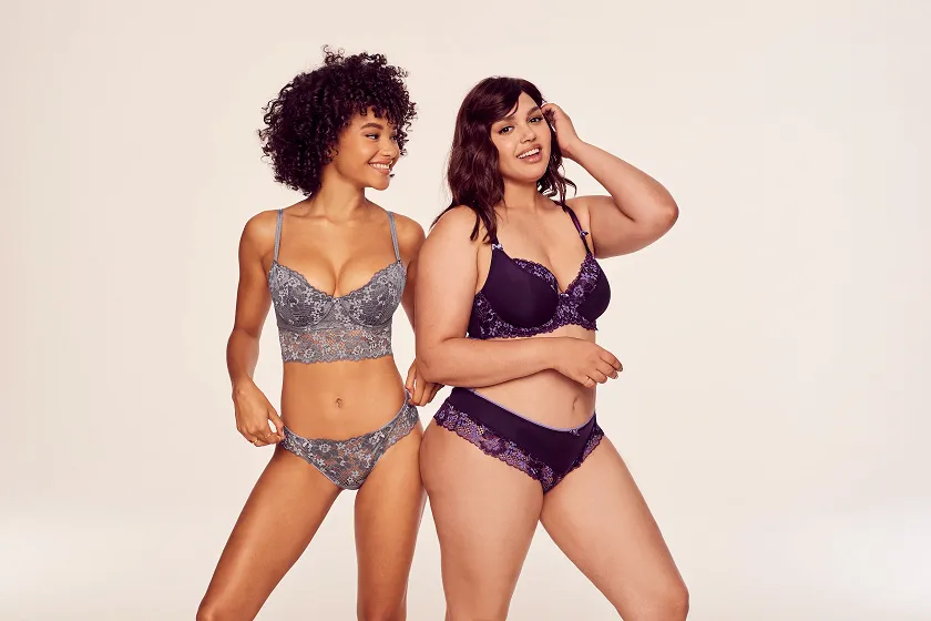 Zita Dark Purple 2 Unlined bra bundle Model 2
