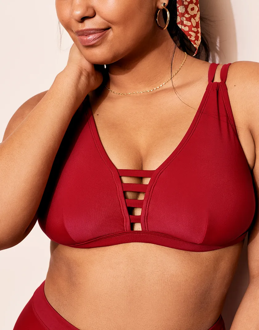 Elina Dark Red 2 Contour swimwear bundle Model 1