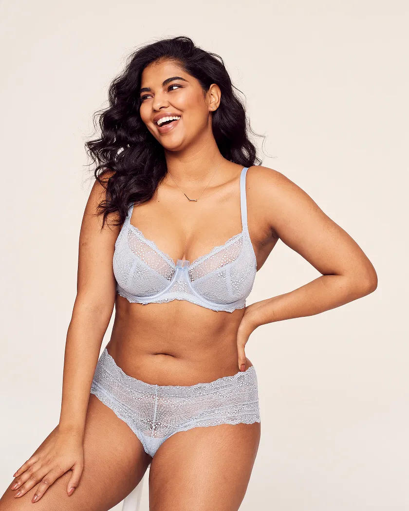 Hannalee Medium Blue 3 Unlined bra bundle Model 4