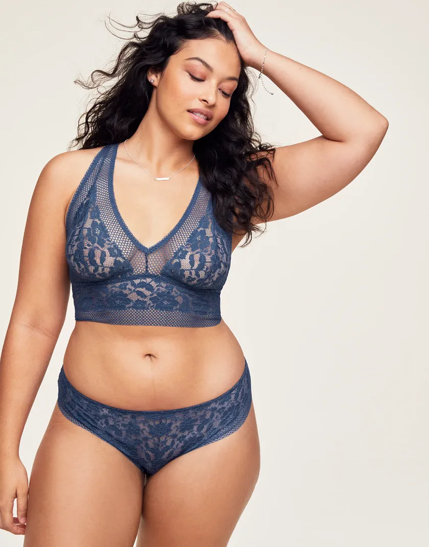 Jamie Dark Blue 2 Unlined bra bundle Model 4