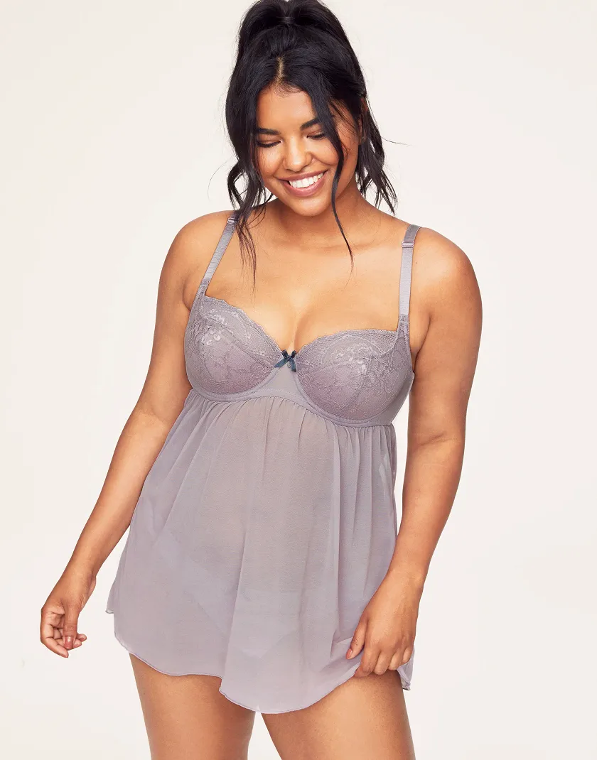 Ella Dark Gray 2 Contour lingerie bundle Model 1
