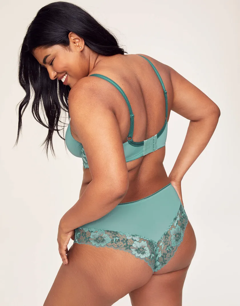 Zita Dark Green 2 Unlined bra bundle Model 3