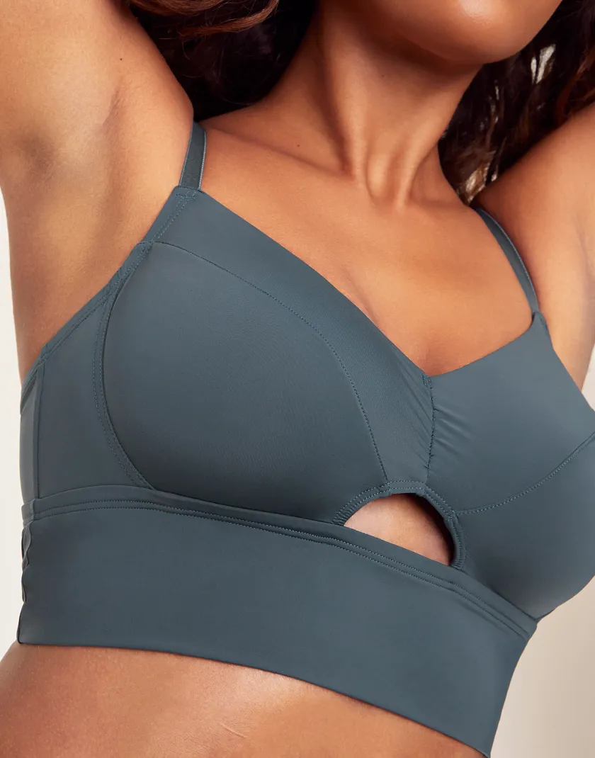 Fatima Dark Gray 3 Unlined bra bundle Model 1