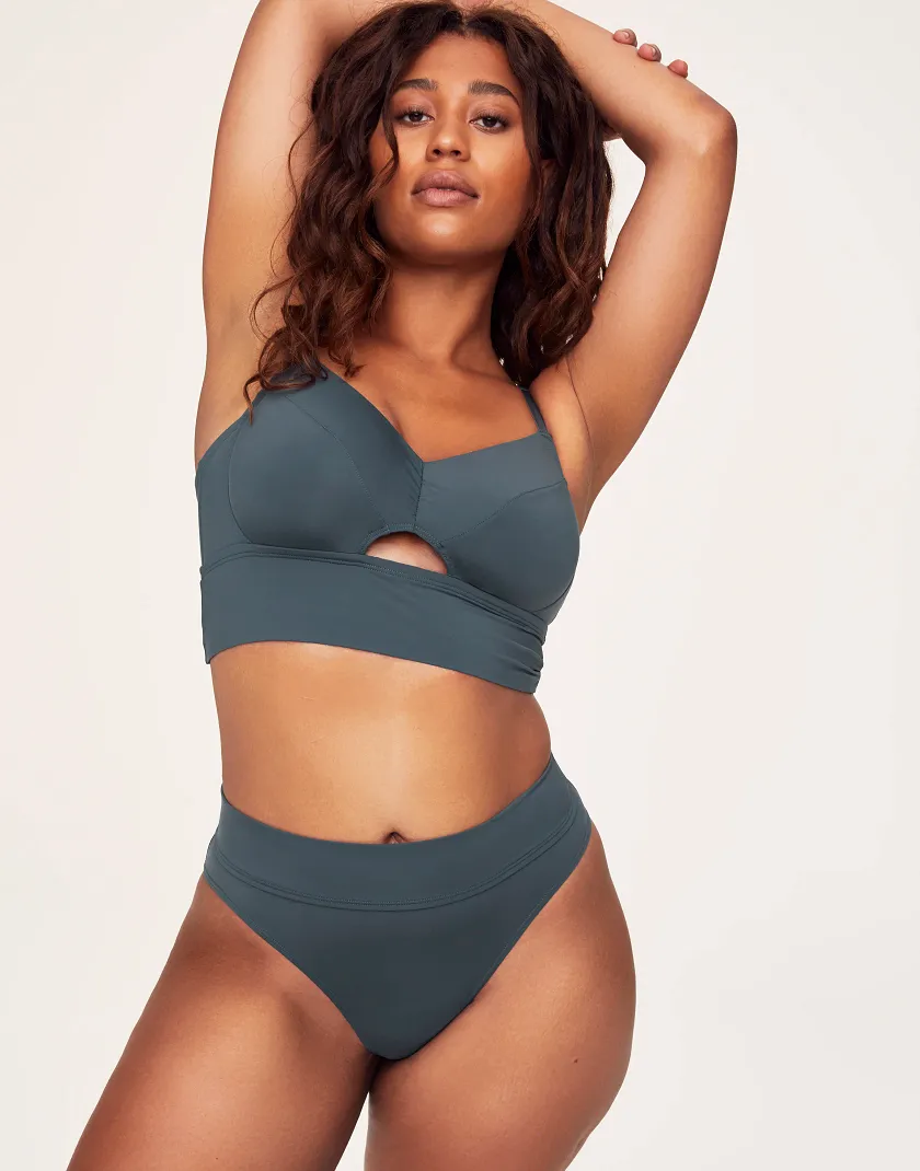 Fatima Dark Gray 3 Unlined bra bundle Model 4