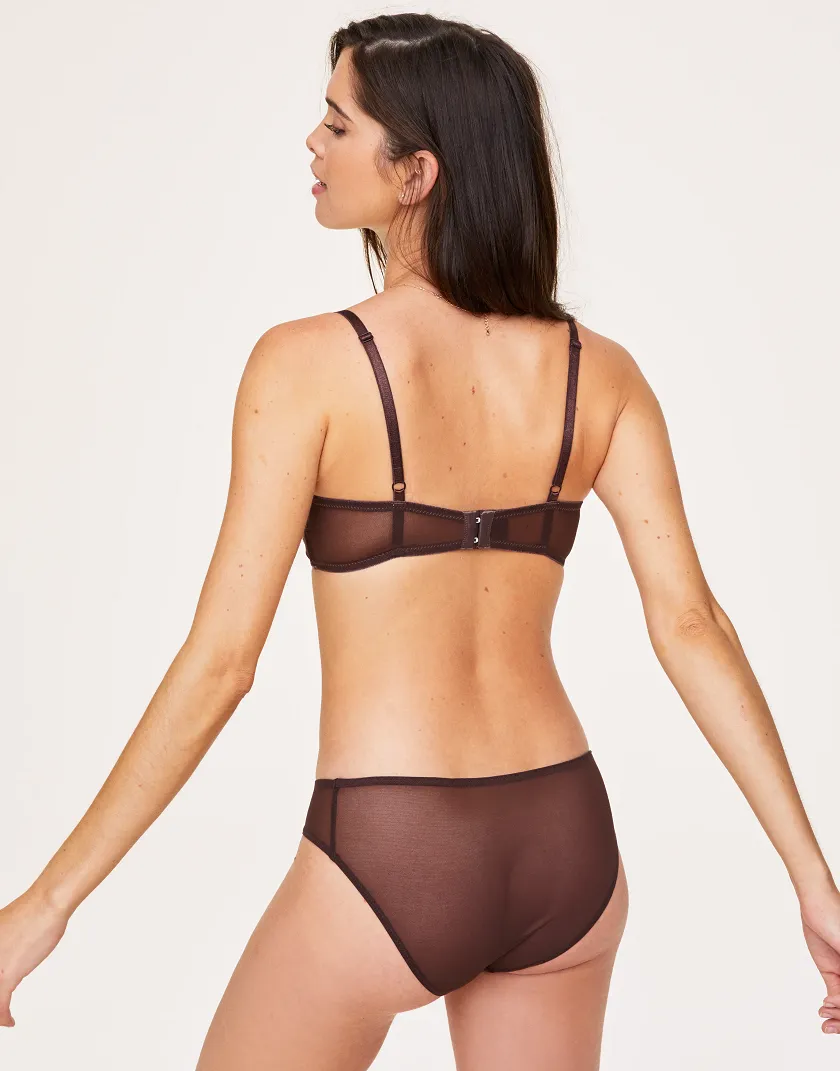 Tiana Dark Brown 2 Unlined bra bundle Model 3