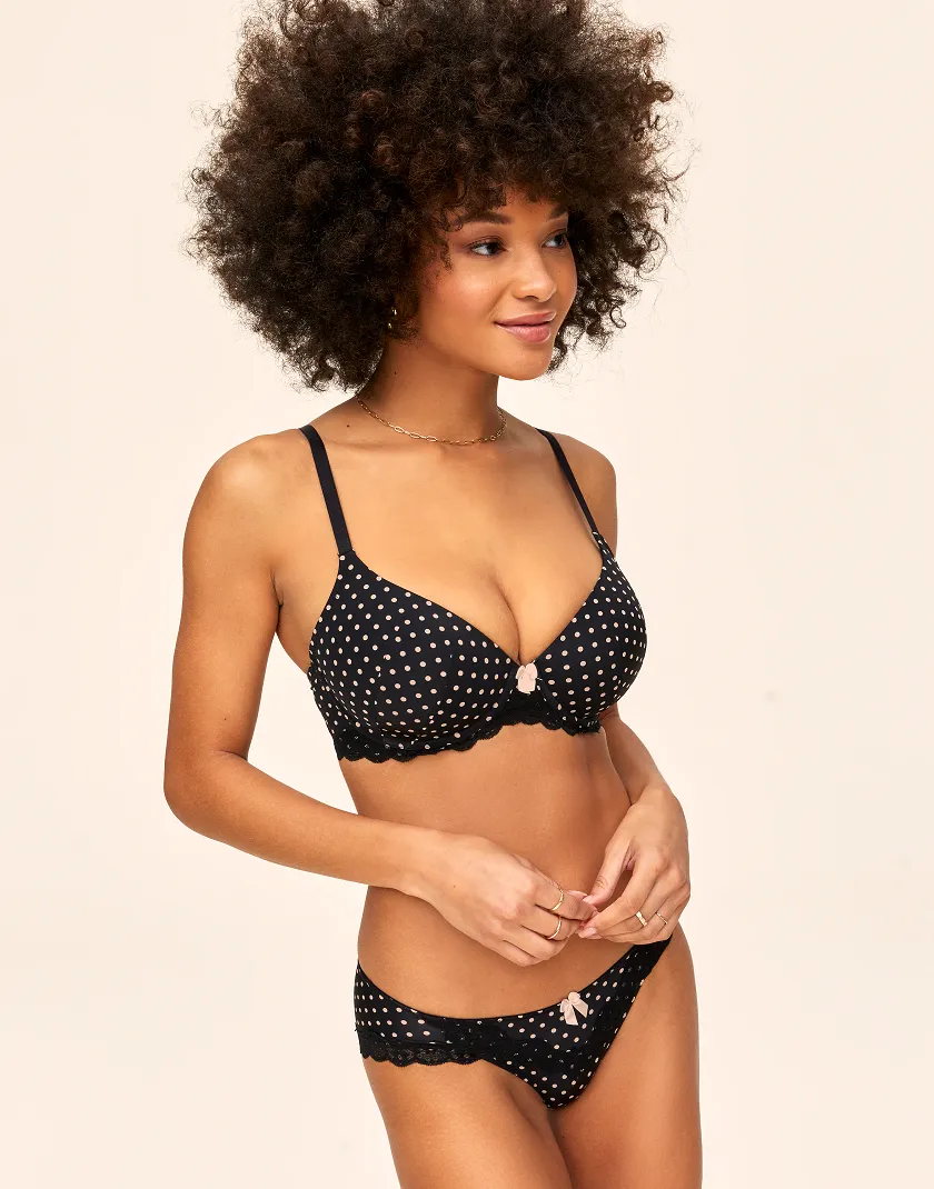 Kati Dot Black 2 Contour bra bundle Model 2
