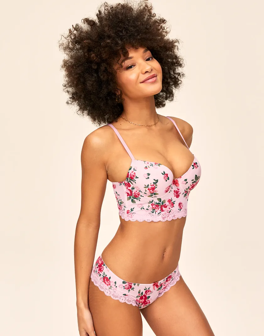 Meissa Floral Pink 2 Push Up bra bundle Model 2