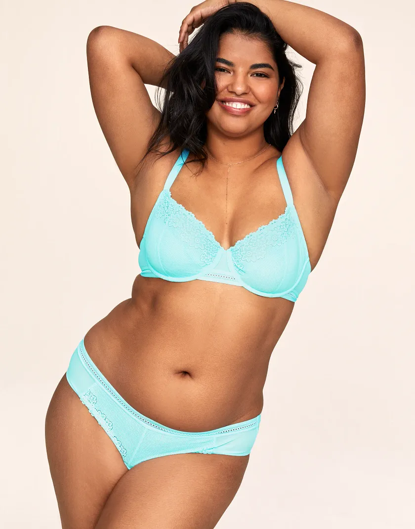 Liana Light Blue 2 Unlined bra bundle Model 2