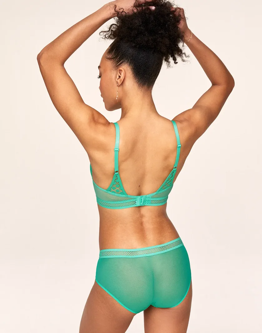 Tatum Medium Green 2 Unlined bra bundle Model 3