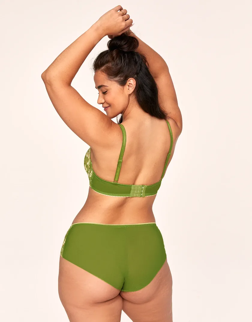 Cinthia Dark Green 4 Unlined bra bundle Model 3