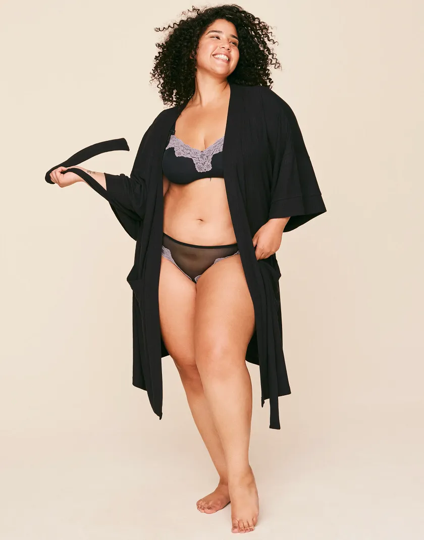 Enora Nursing Black 2 Unlined bra bundle Model 5