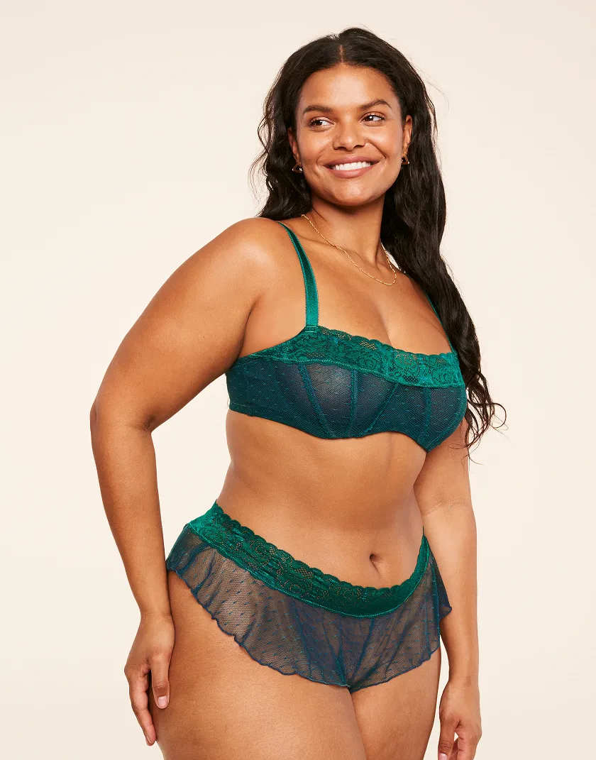 Ellanora Dark Green 2 Unlined bra bundle Model 7