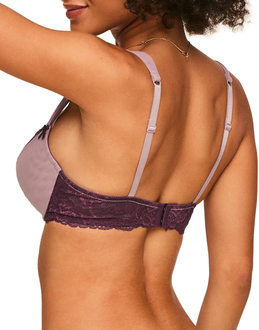 Clairabelle Dark Purple 11 Push Up bra bundle Model 2