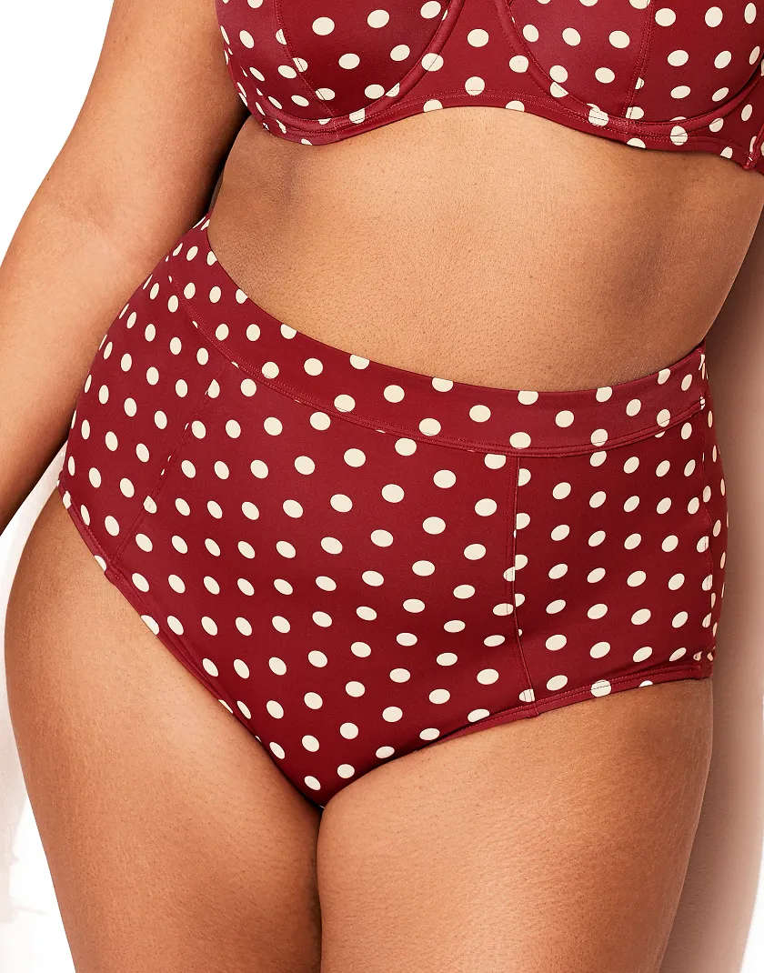 Vivien Dot Red 2 Contour swimwear bundle Model 5