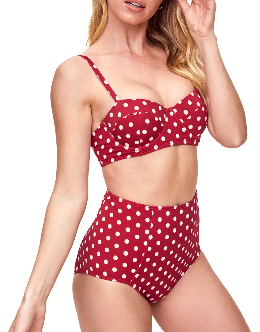 Vivien Dot Red 2 Contour swimwear bundle Model 4