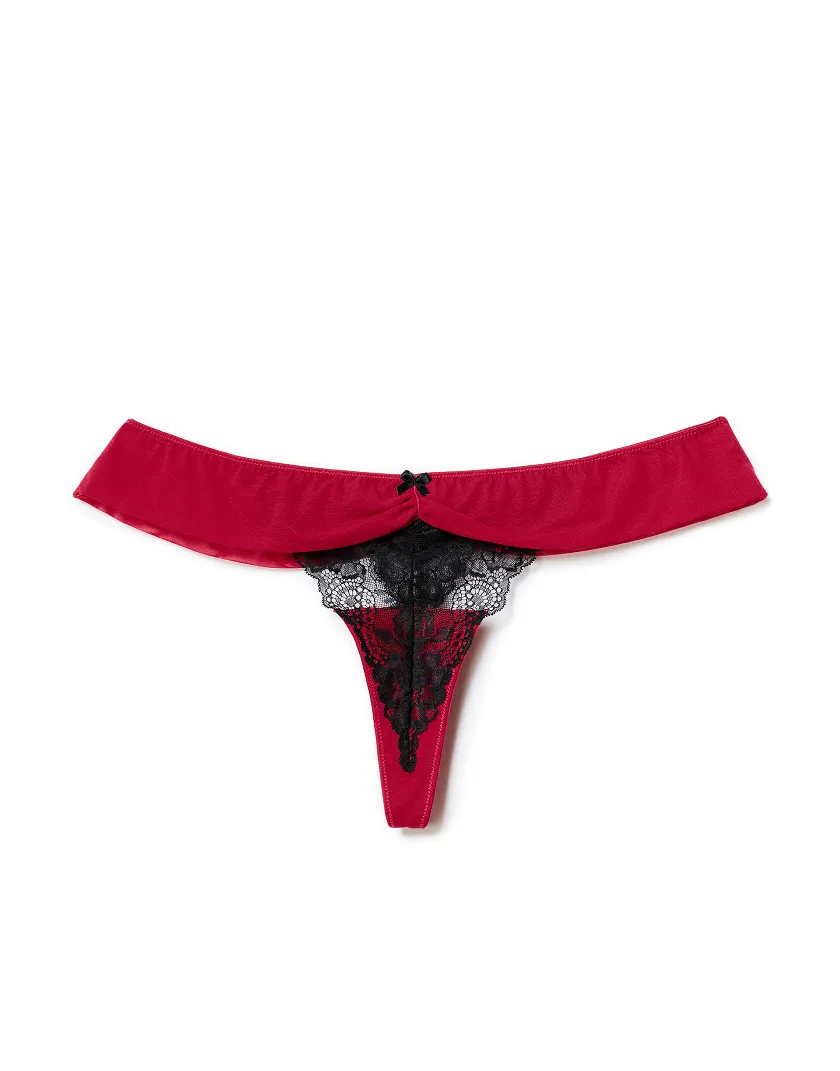 Clairabella Thong Dark Red panty bundle Still 3