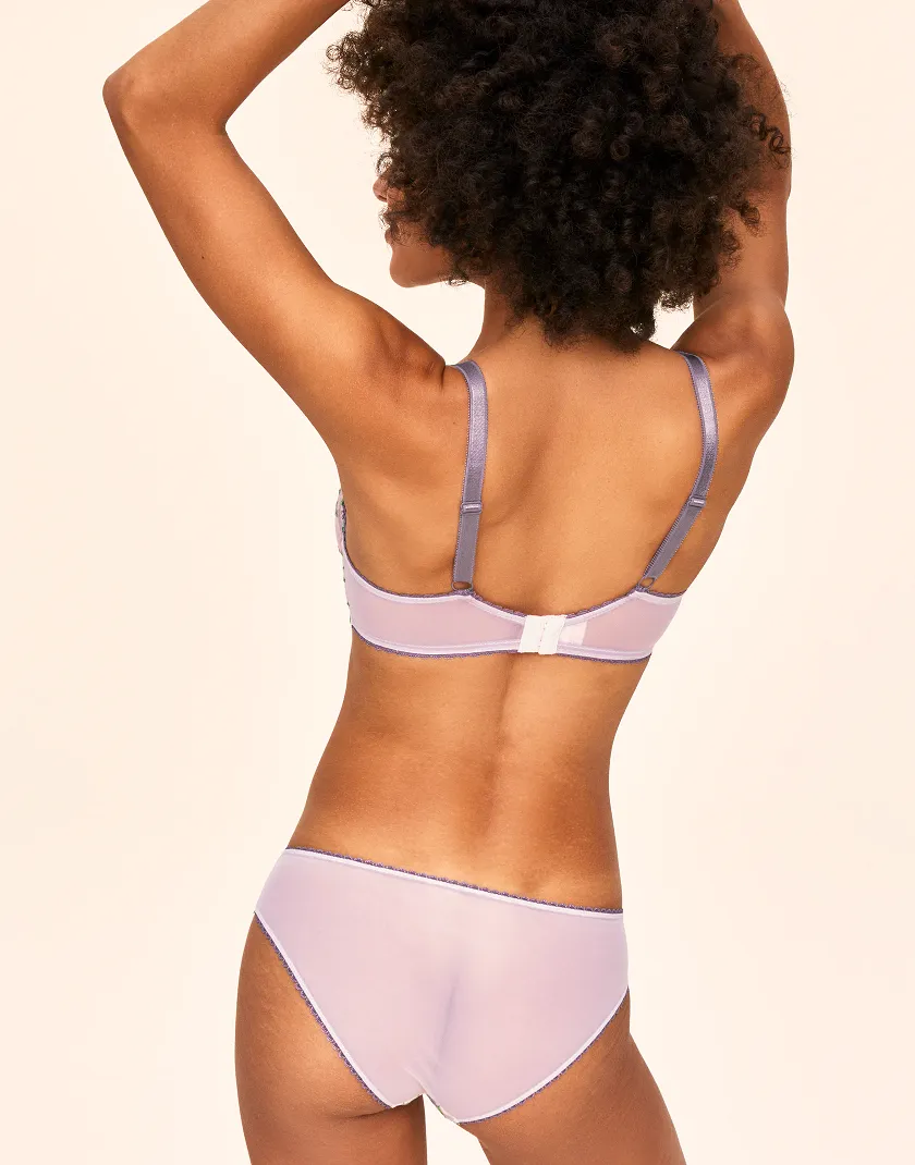 Rosa Floral Purple 2 Unlined bra bundle Model 4