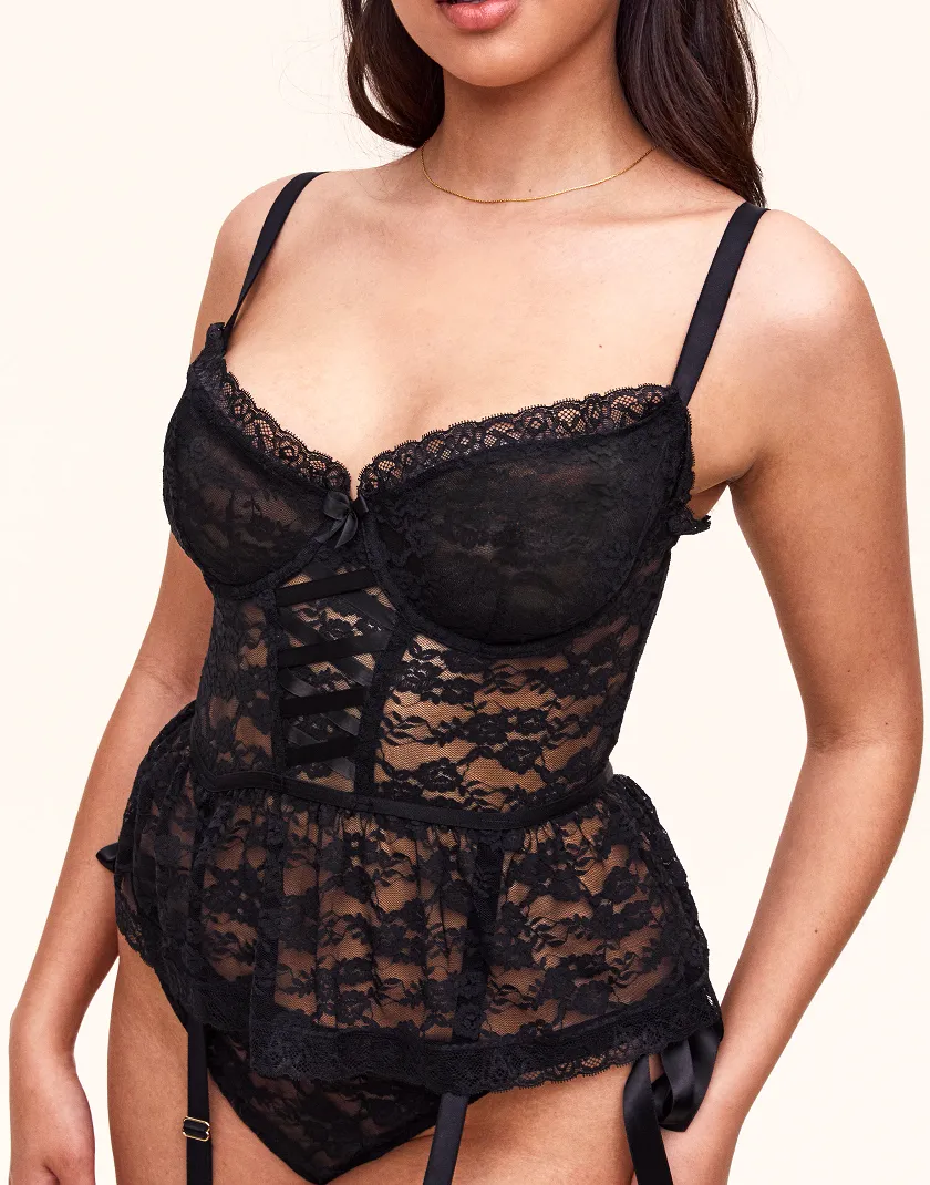 Chelsey Black 2 Unlined corset bundle Model 1