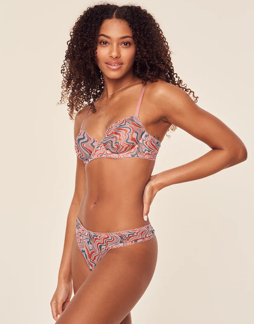 Malina Tie Dye Pink 2 Unlined bra bundle Model 3