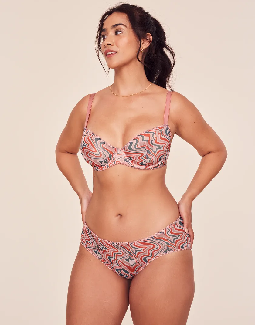 Malina Tie Dye Pink 2 Unlined bra bundle Model 4