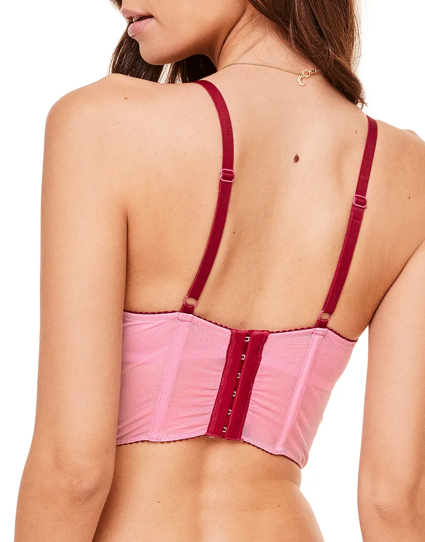 Caroline Medium Pink 2 Unlined corset bundle Model 2