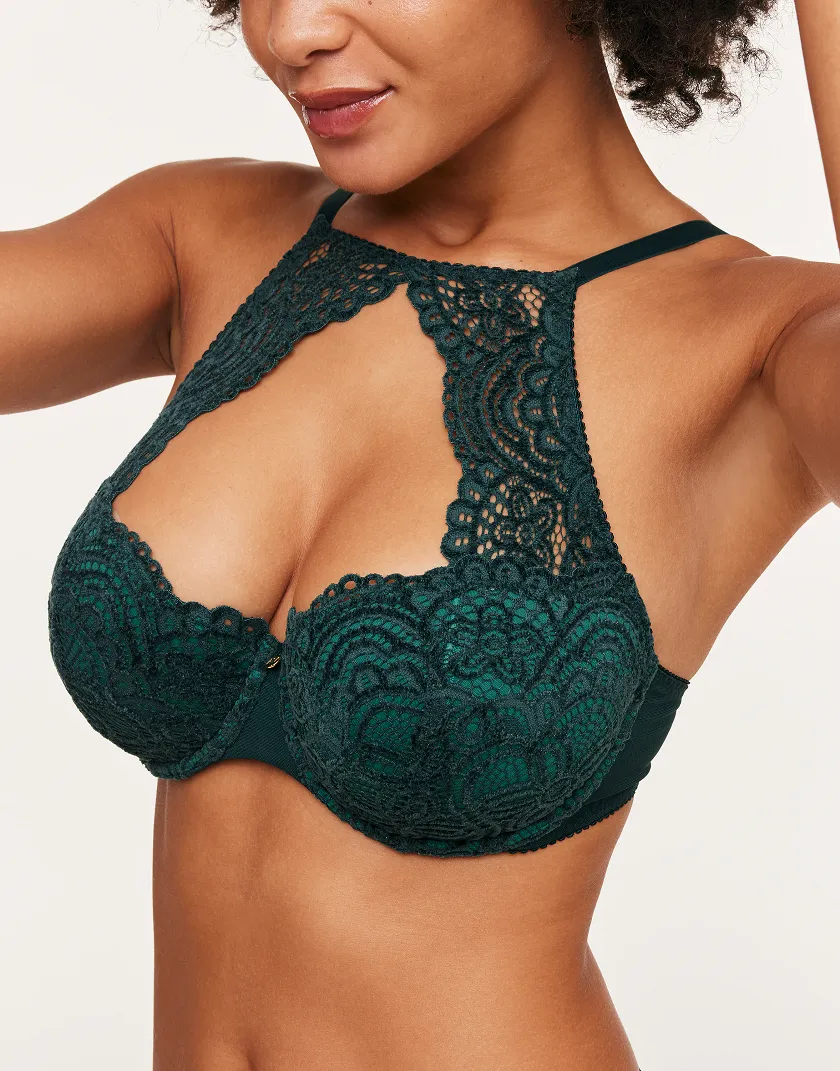 Luiza Dark Green 2 Push Up bra bundle Model 2
