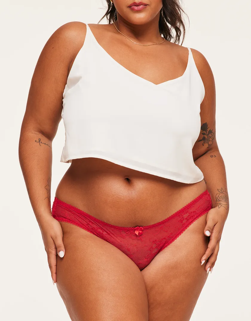 Amoura B1 Cheeky Dark Red Plus panty bundle Model 5