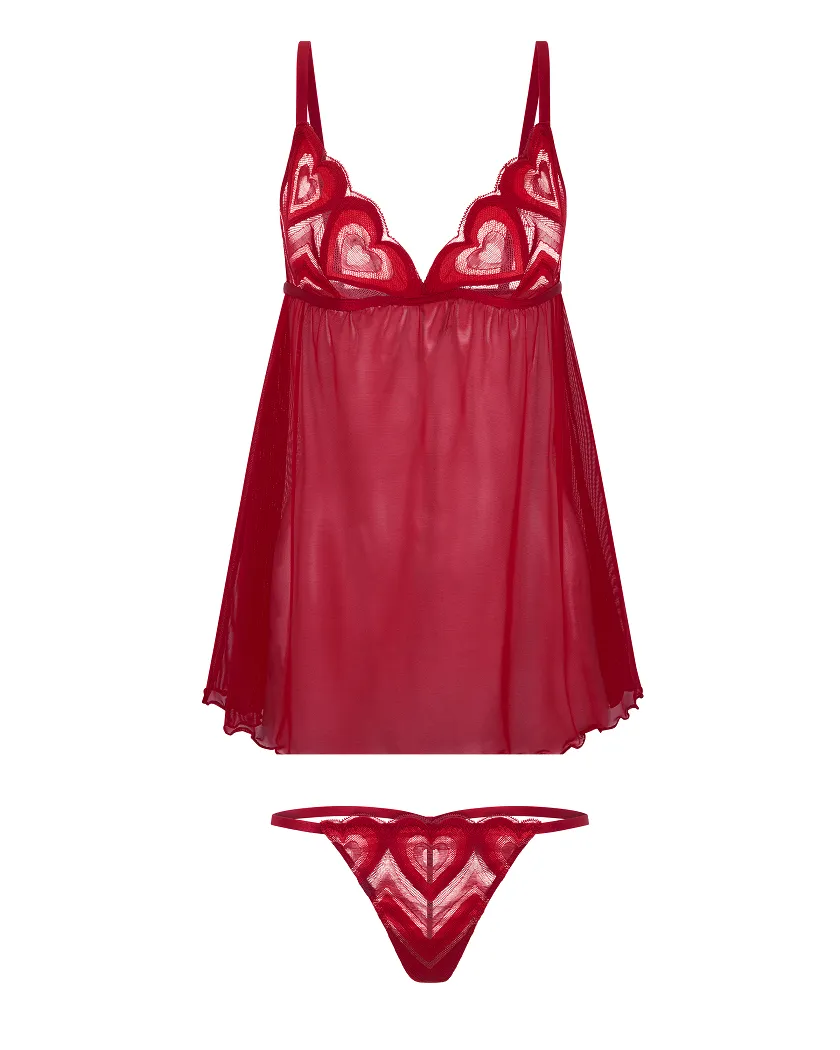 Amorata B2 Heart Red Unlined lingerie bundle Still 3