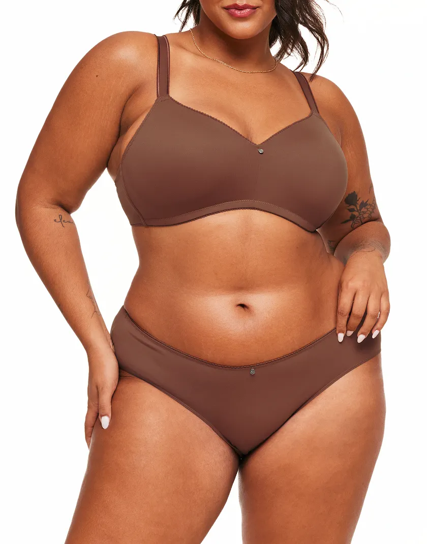 Johanna Dark Brown 2 Contour bra bundle Model 3