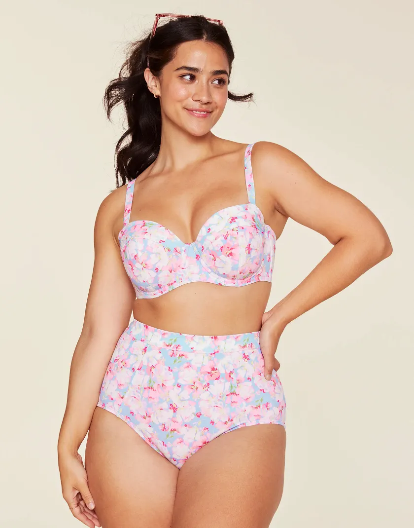Vivien Floral Blue 2 Contour swimwear bundle Model 6