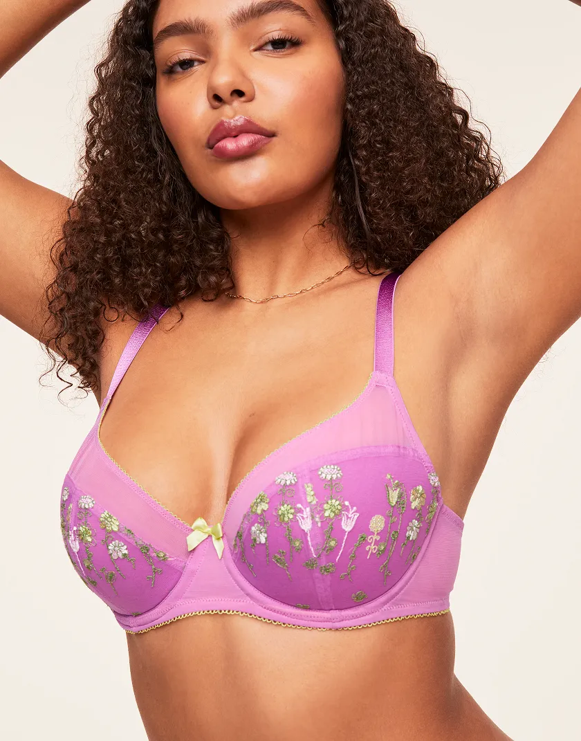 Elie Medium Purple 2 Lightly Lined bra bundle Model 2