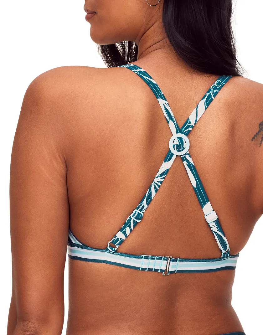 Gisele Floral Blue 3 Contour swimwear bundle Model 2