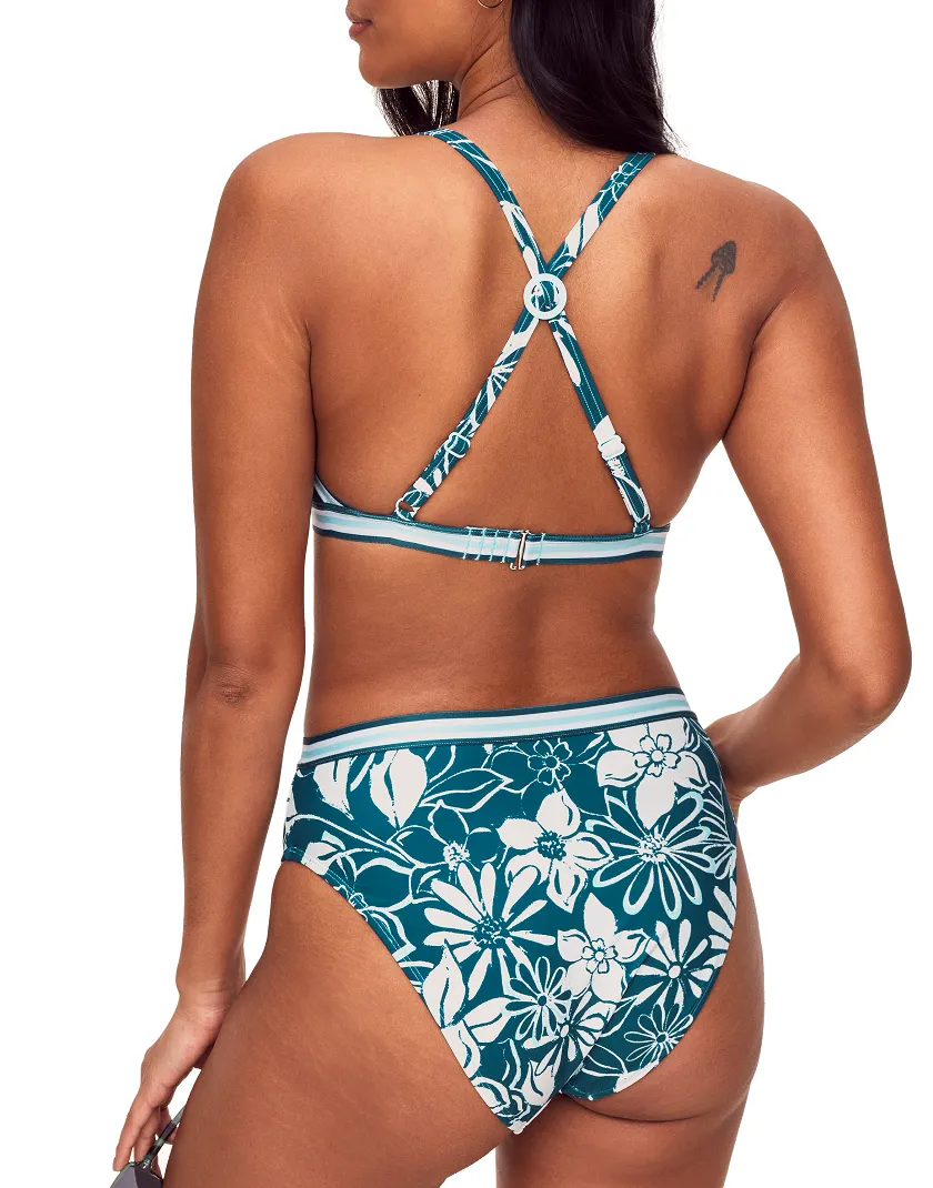 Gisele Floral Blue 3 Contour swimwear bundle Model 4