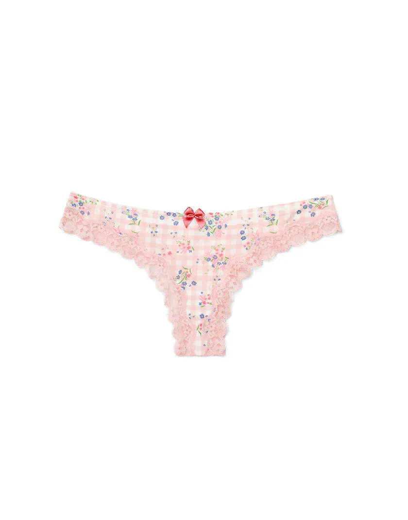 Nare Thong Plaid Pink panty bundle Still 2