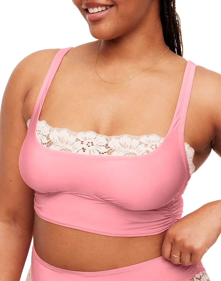 Lizzie Medium Pink 2 Unlined bra bundle Model 1