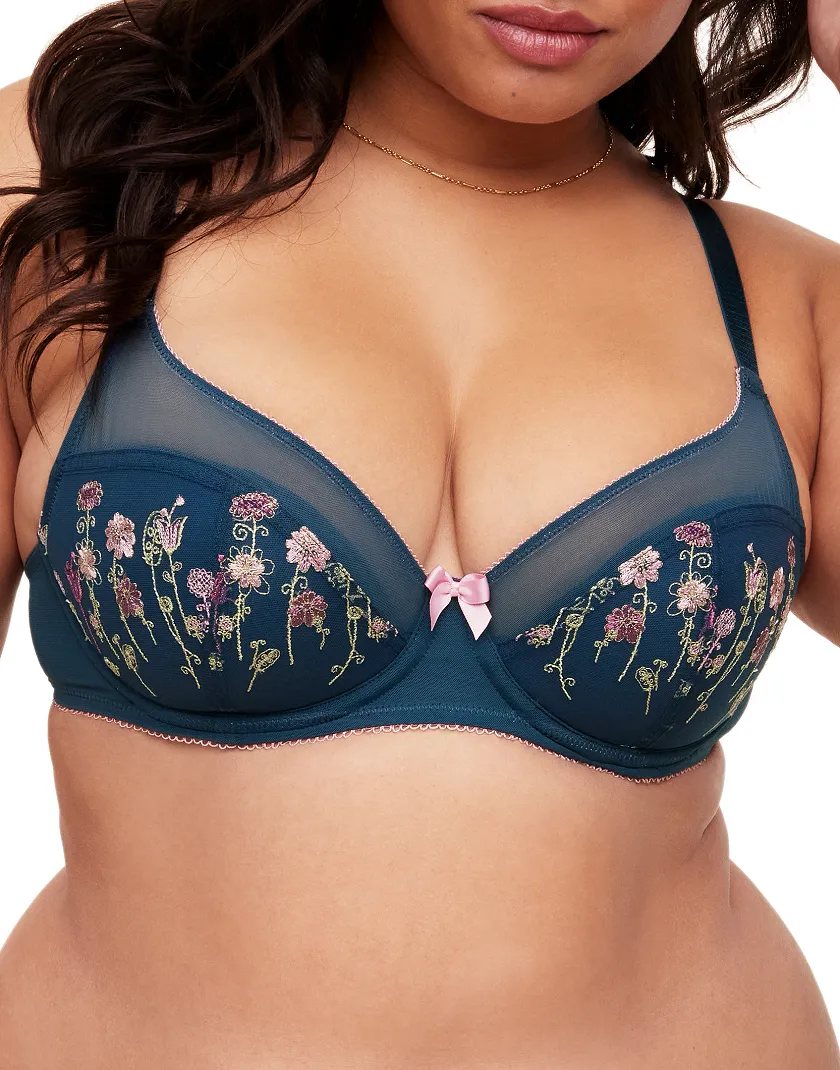 Elie Dark Blue 2 Lightly Lined bra bundle Model 2