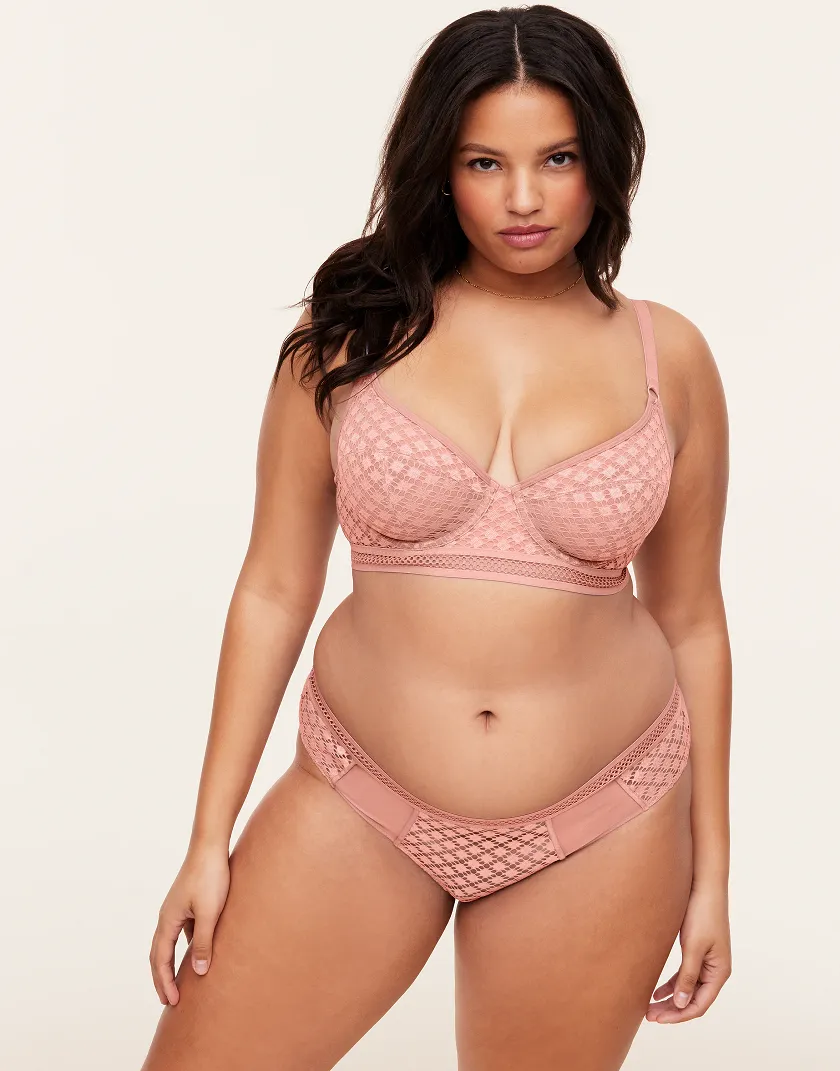 Tatum Medium Pink 2 Unlined bra bundle Model 2